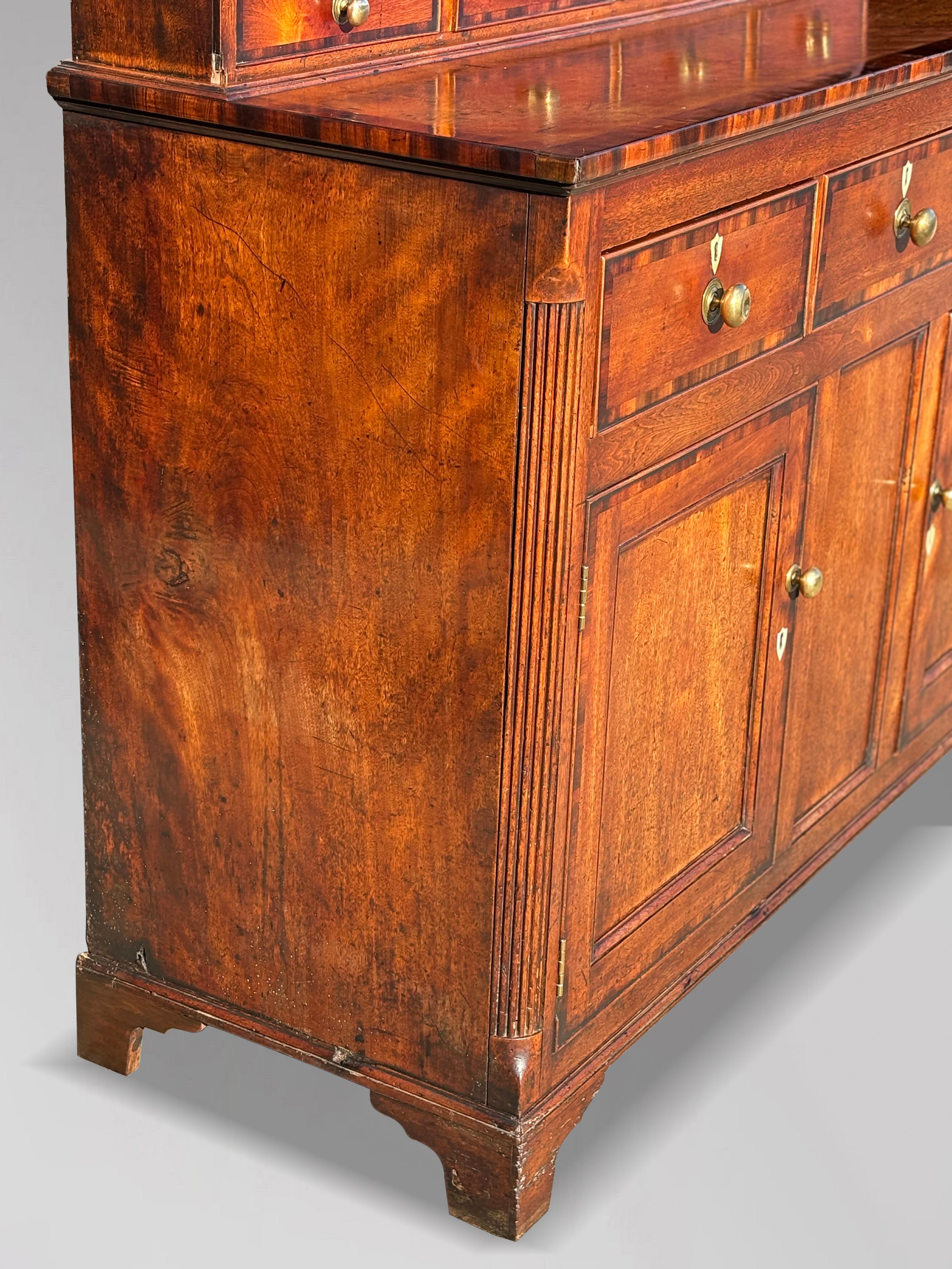 British Early 19th Century Georgian Fruitwood Dresser and Rack