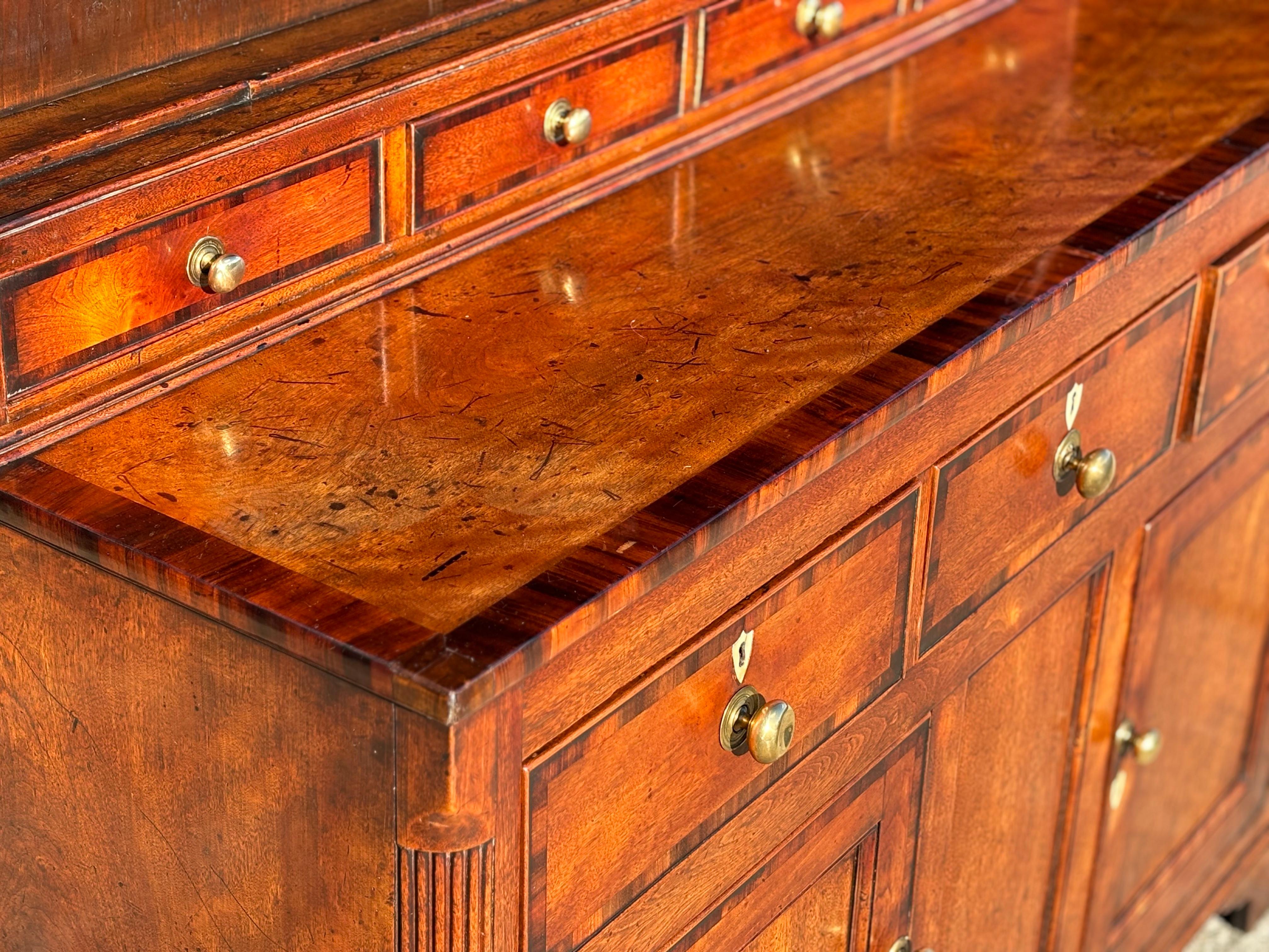 Early 19th Century Georgian Fruitwood Dresser and Rack In Good Condition In Petworth,West Sussex, GB