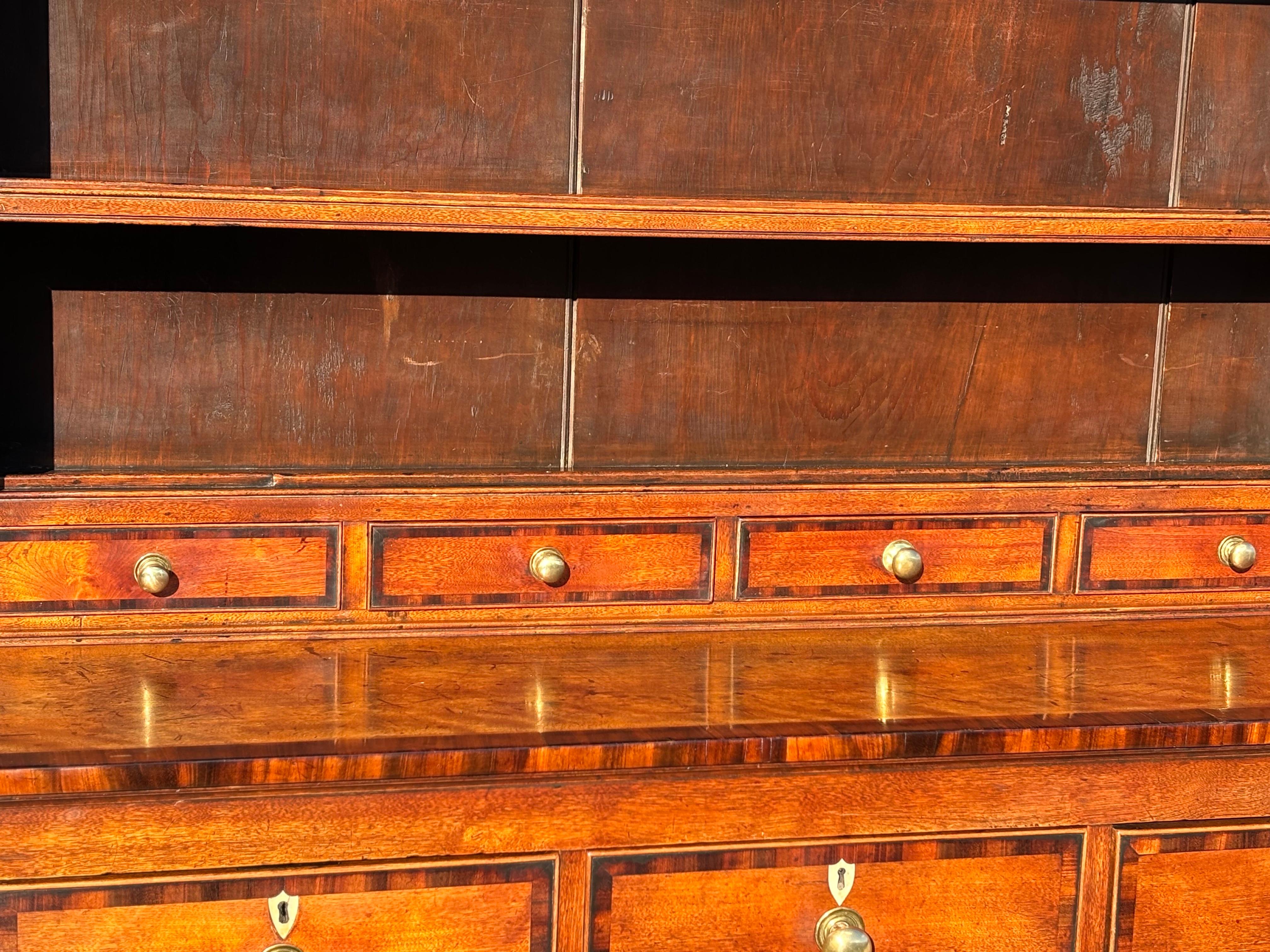 Early 19th Century Georgian Fruitwood Dresser and Rack 3