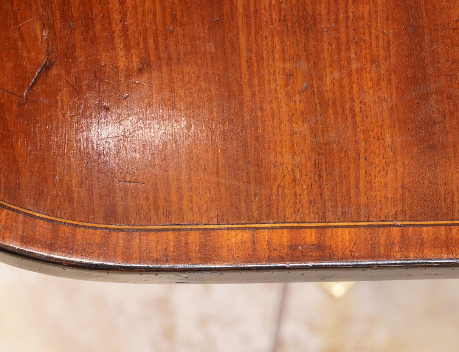 Early 19th Century Georgian Inlaid Mahogany Pedestal Drop-Leaf Table 1