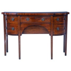 Antique Early 19th Century Georgian Mahogany Breakfront Sideboard