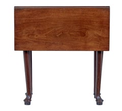 Early 19th Century Georgian Mahogany Drop Leaf Occasional Table