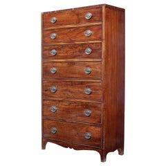 Early 19th Century Georgian Mahogany Tall Chest of Drawers