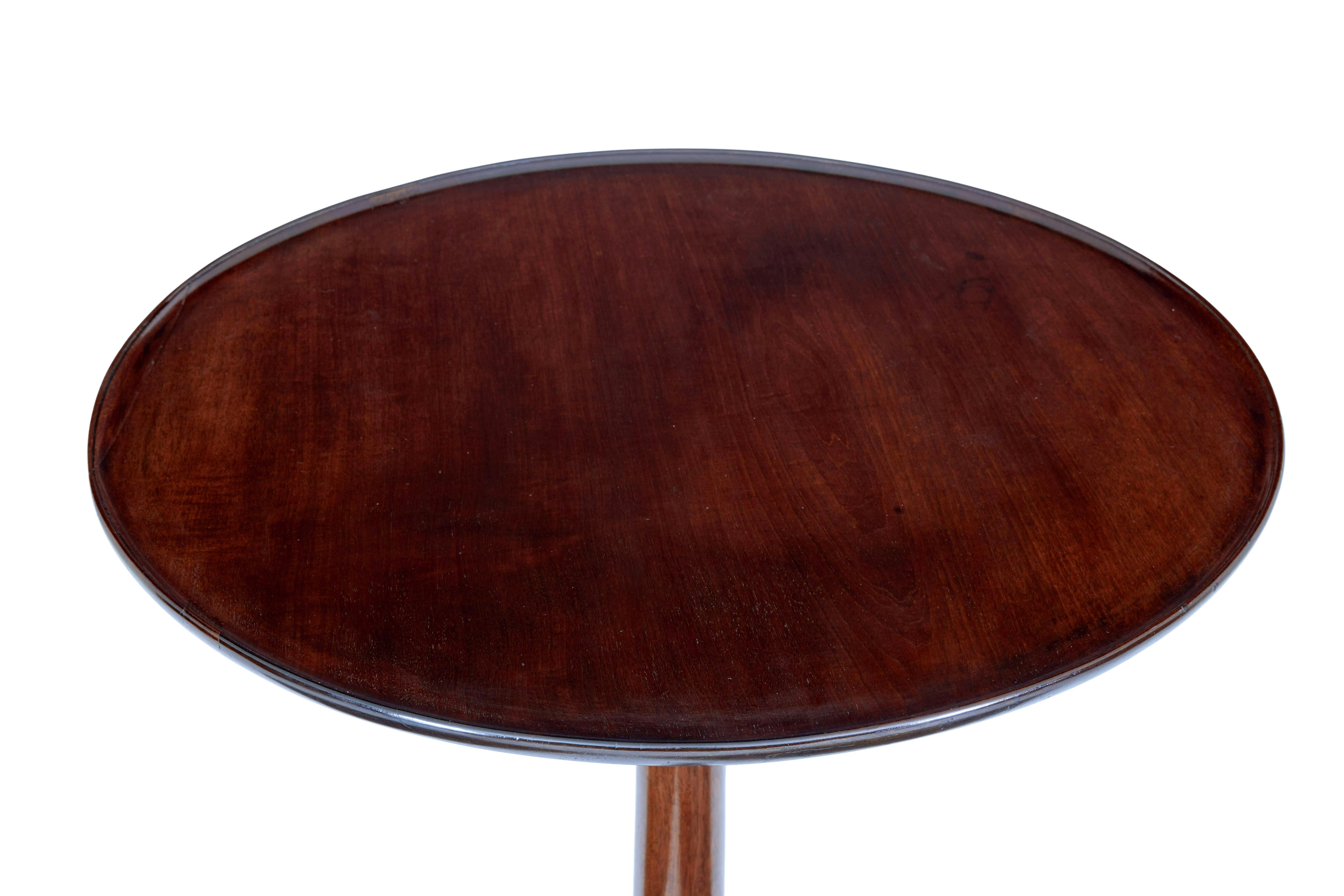 Early 19th century Georgian mahogany tripod table Bon état - En vente à Debenham, Suffolk