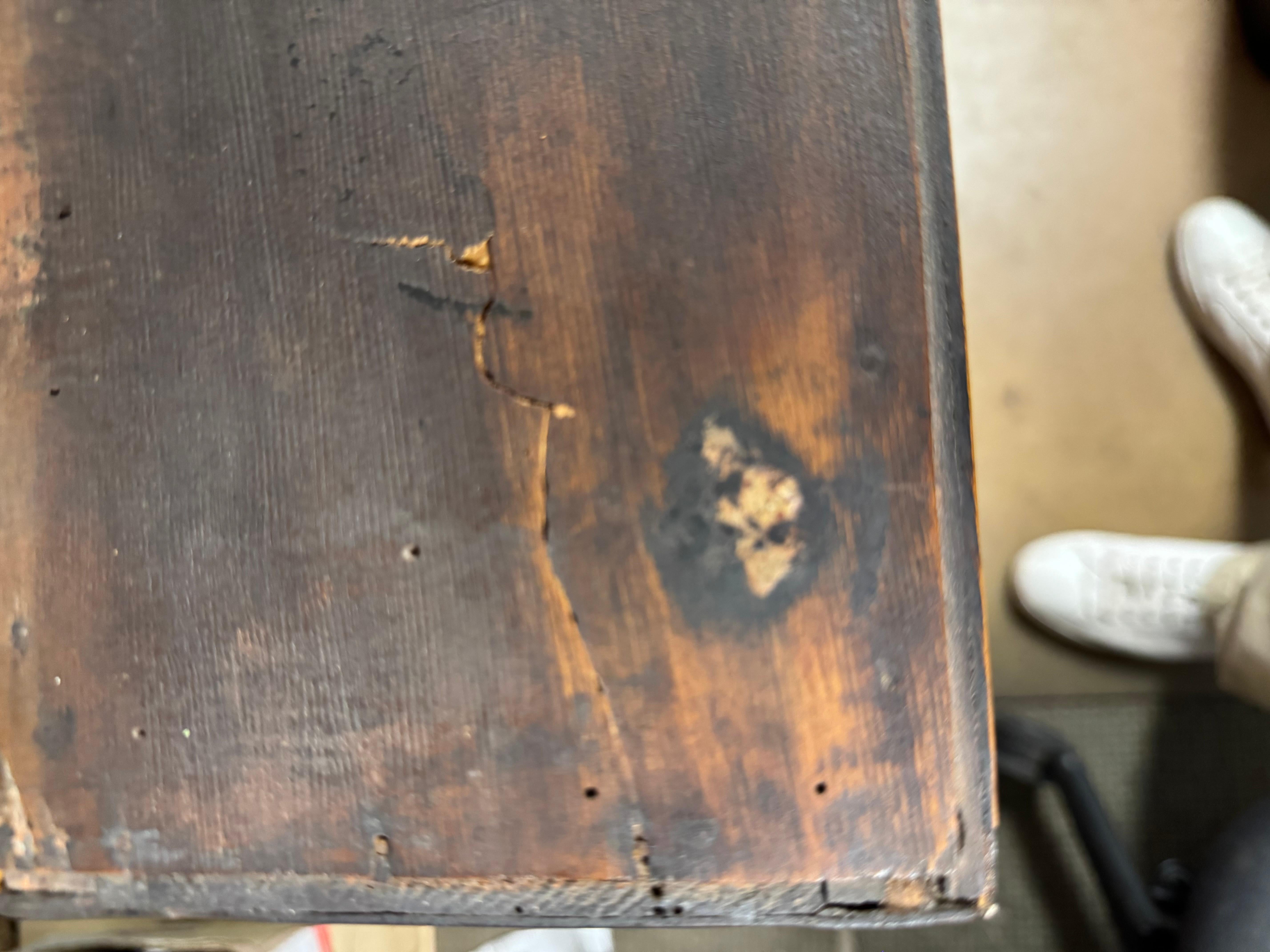 Early 19th Century Georgian 6 drawer Mahogany with Inlay Wall Hanging Shelf For Sale 6