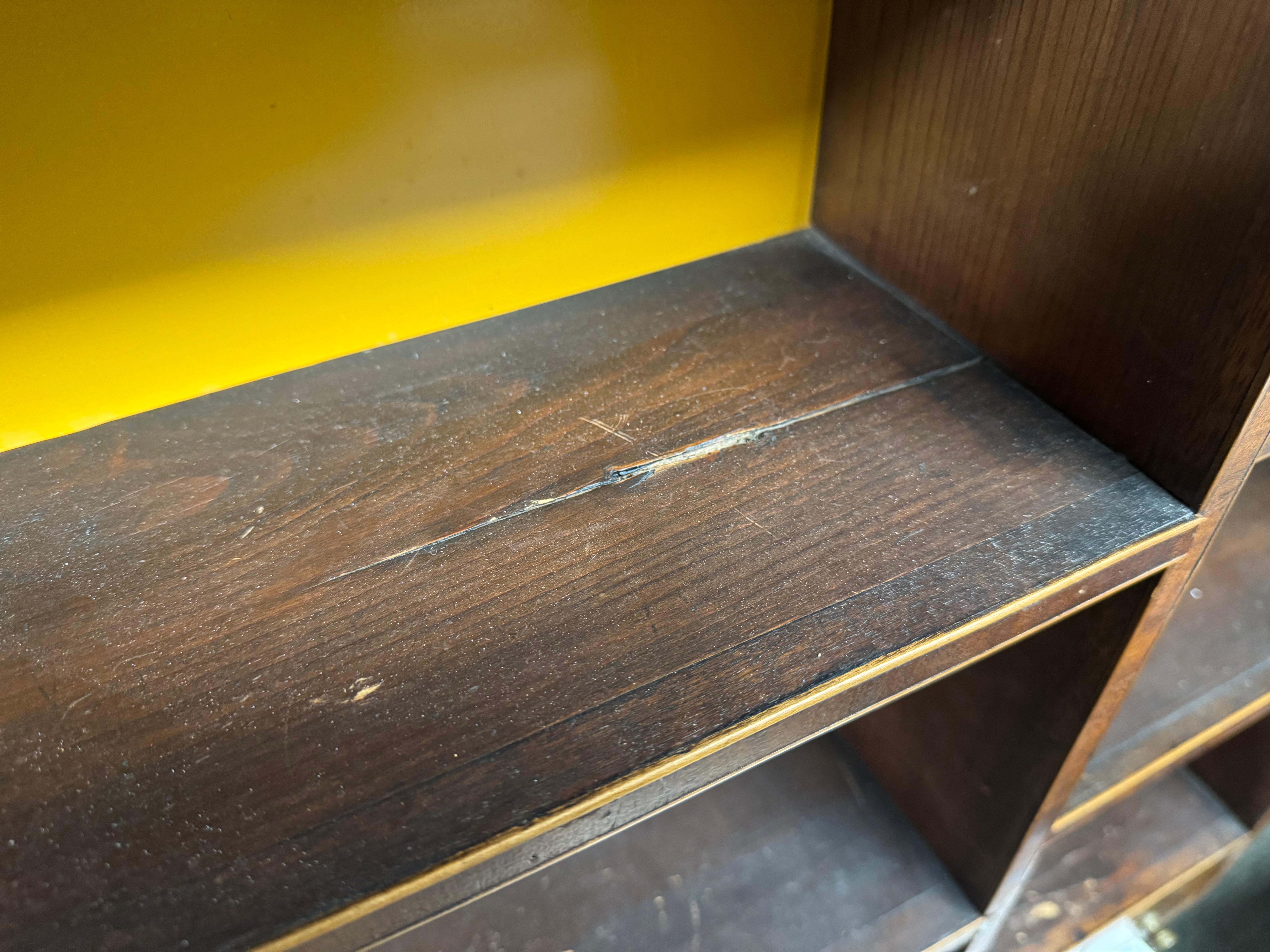 Early 19th Century Georgian 6 drawer Mahogany with Inlay Wall Hanging Shelf For Sale 9