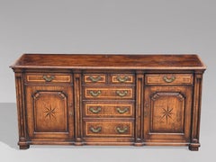 Early 19th Century Georgian Oak & Burr Elm Inlay Dresser Base