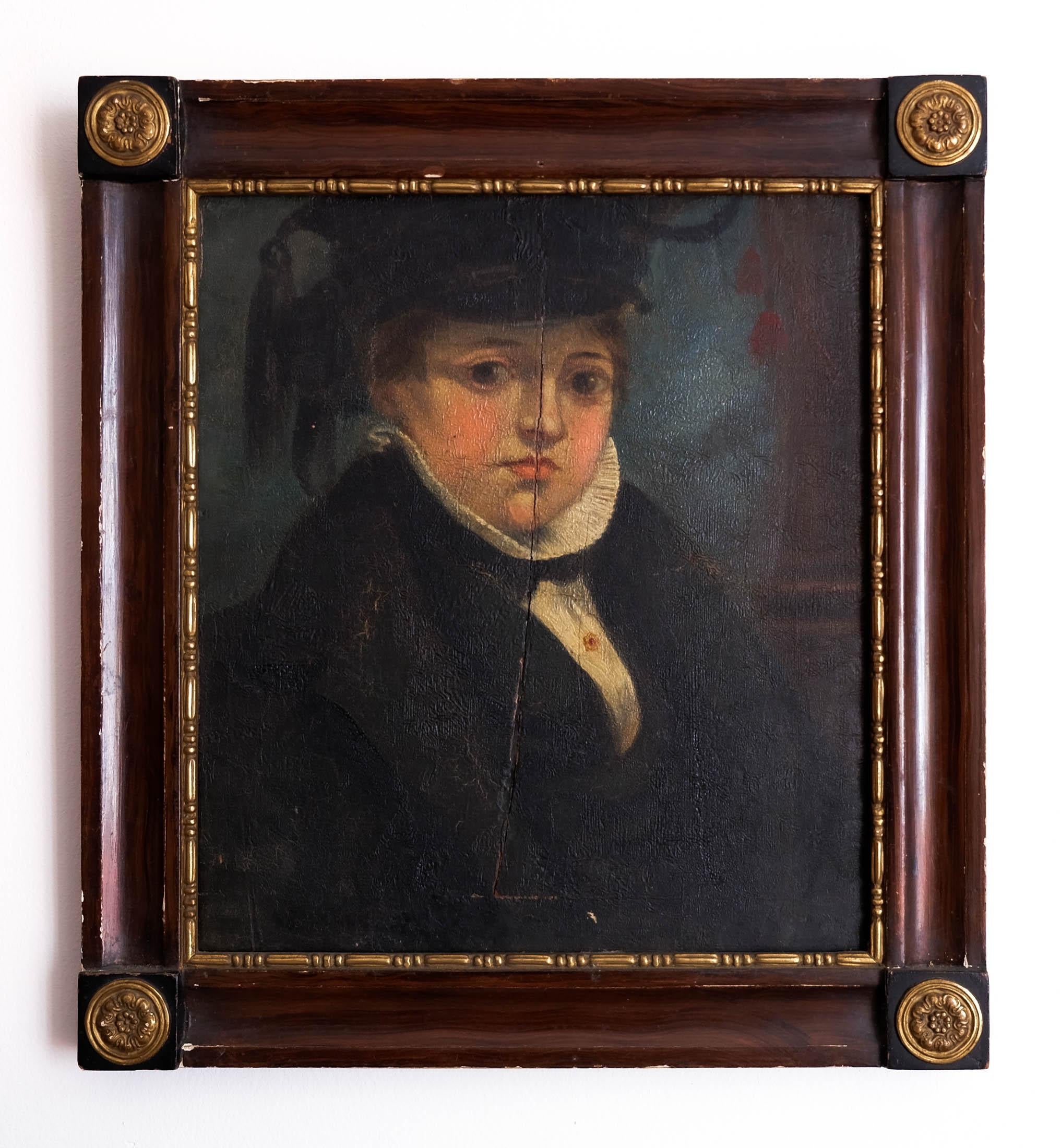 Early 19th Century, Georgian Portrait Painting, Oil on Board, C.1820s For Sale 5