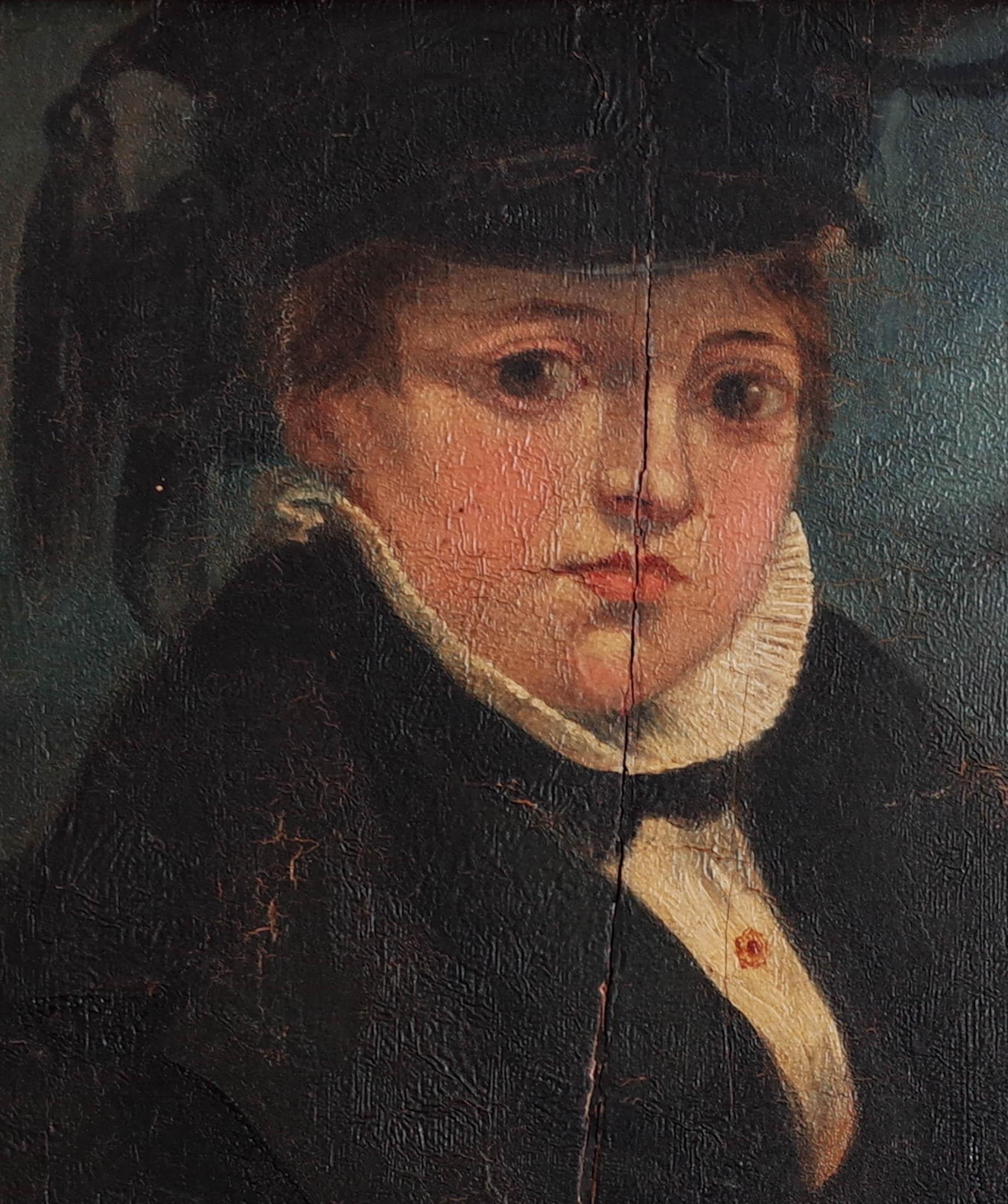 European Early 19th Century, Georgian Portrait Painting, Oil on Board, C.1820s For Sale