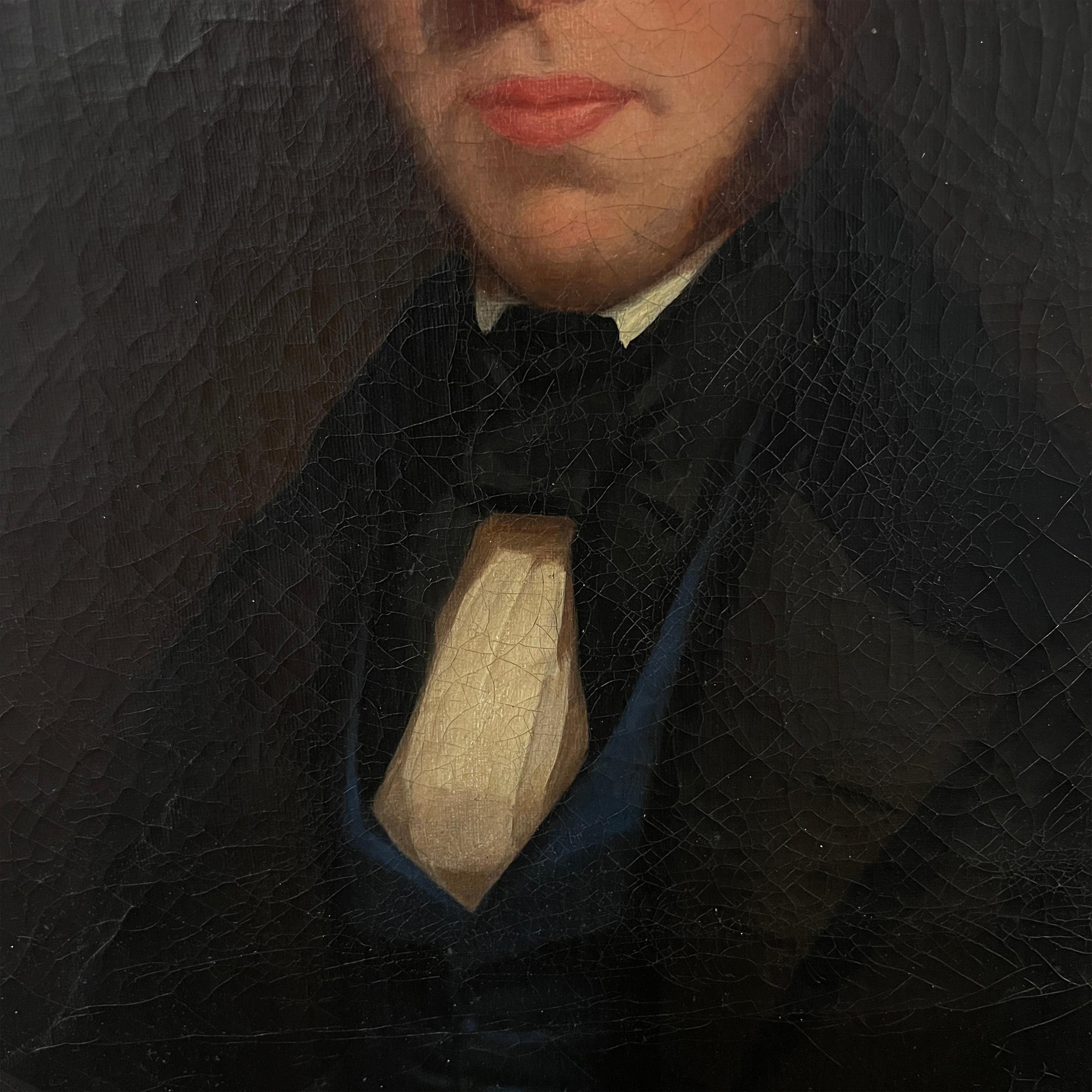 Anglais Portrait d'un gentleman au début du 19e siècle, de style géorgien et de l'époque de la Régence en vente