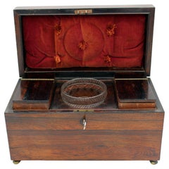 Early 19th Century Georgian Rosewood Tea Caddy Early 19th Century Georgian Rosewood Tea Caddy