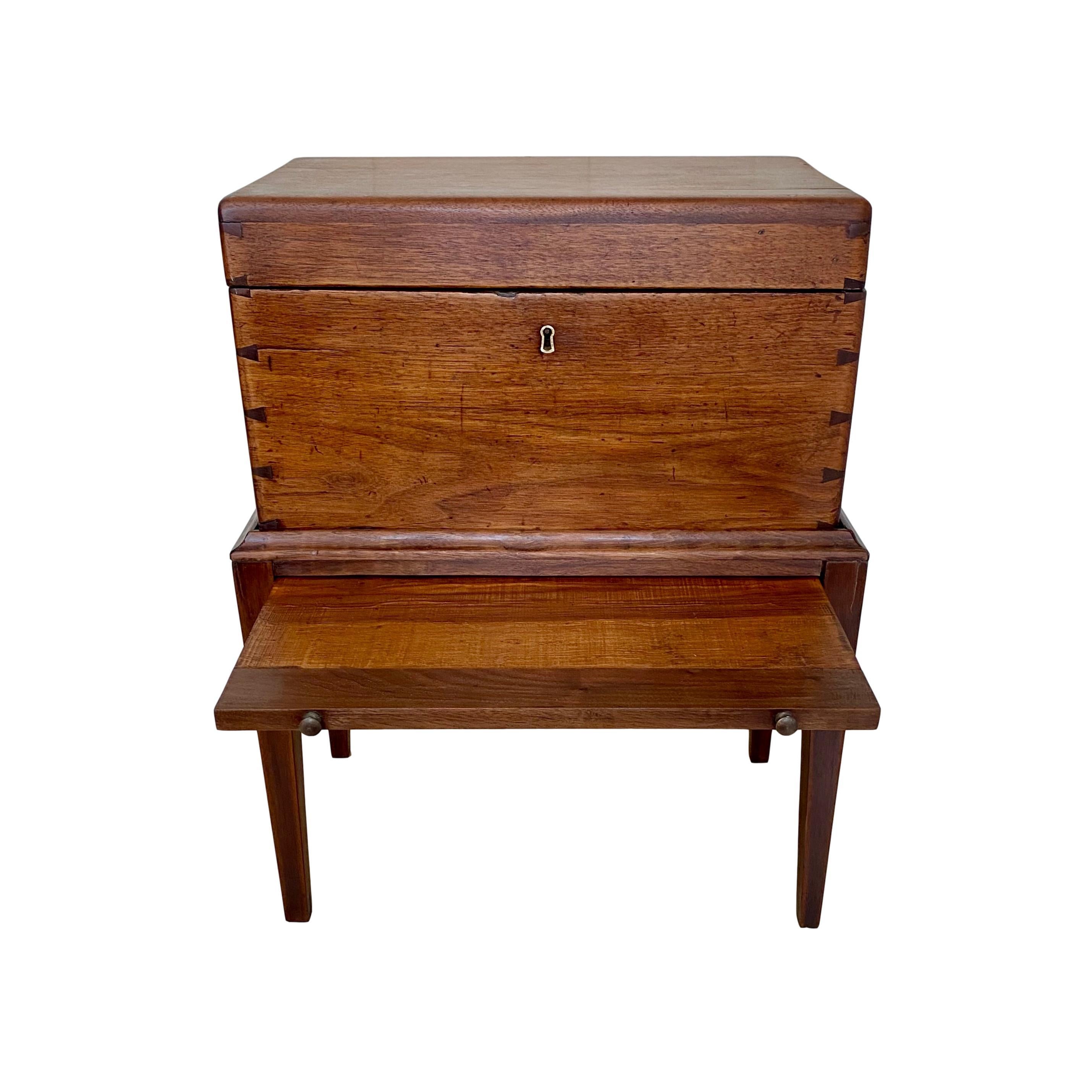 Brass Early 19th Century Georgian Walnut Cellarette on Stand