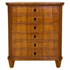 Antique Early 19th Century German Biedermeier Chests of Drawers Brown Walnut, 1820