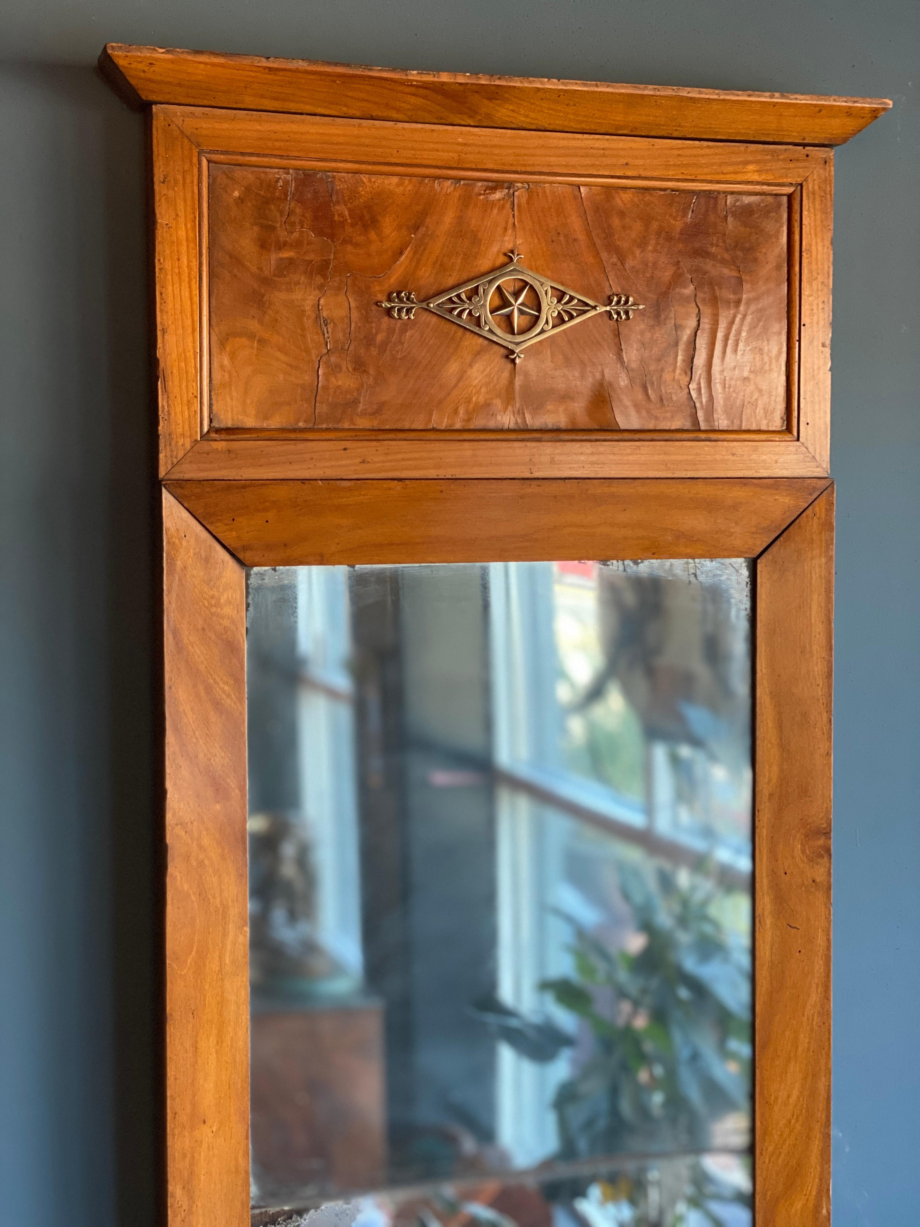 Hand-Crafted Early 19th Century German Biedermeier Pier Mirror For Sale