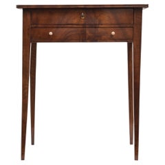 Early 19th Century German Biedermeier Side Table ca. 1820 Walnut with Drawers