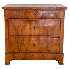 Early 19th Century German Chests of Drawers Brown Walnut Biedermeier, 1820s