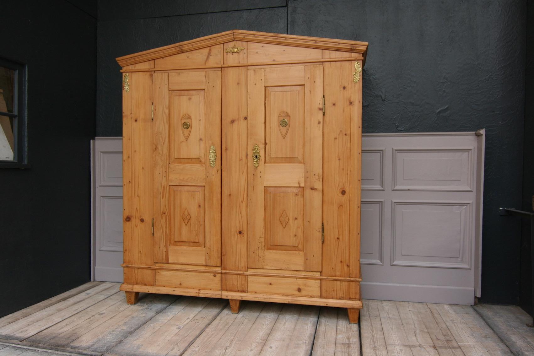 Early 19th Century German Classicism Biedermeier Pine Cabinet 5