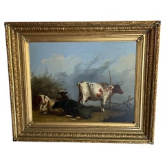 Early 19th century German cow painting