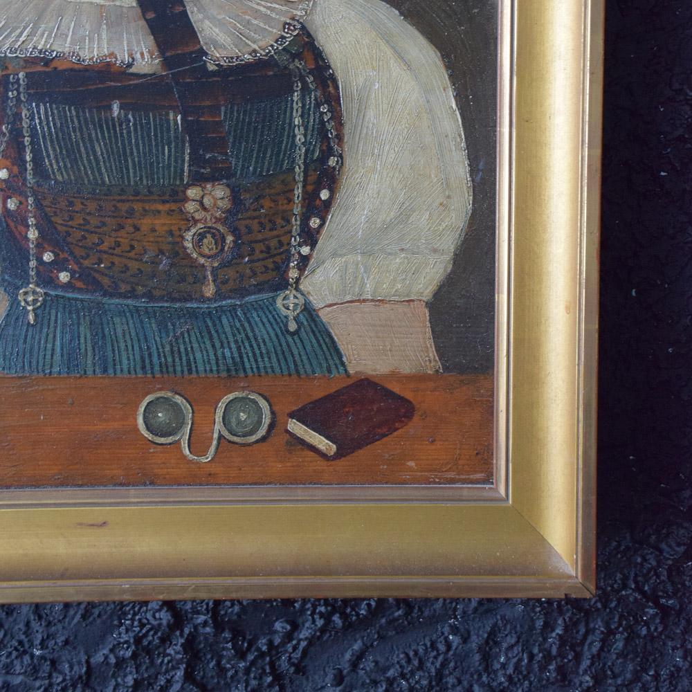 Early 19th Century German Folk Art Oil on Panel Paintings For Sale 3
