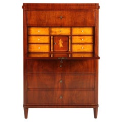 Early 19th Century German or Danish Secretaire, Mahogany, Biedermeier, c. 1815