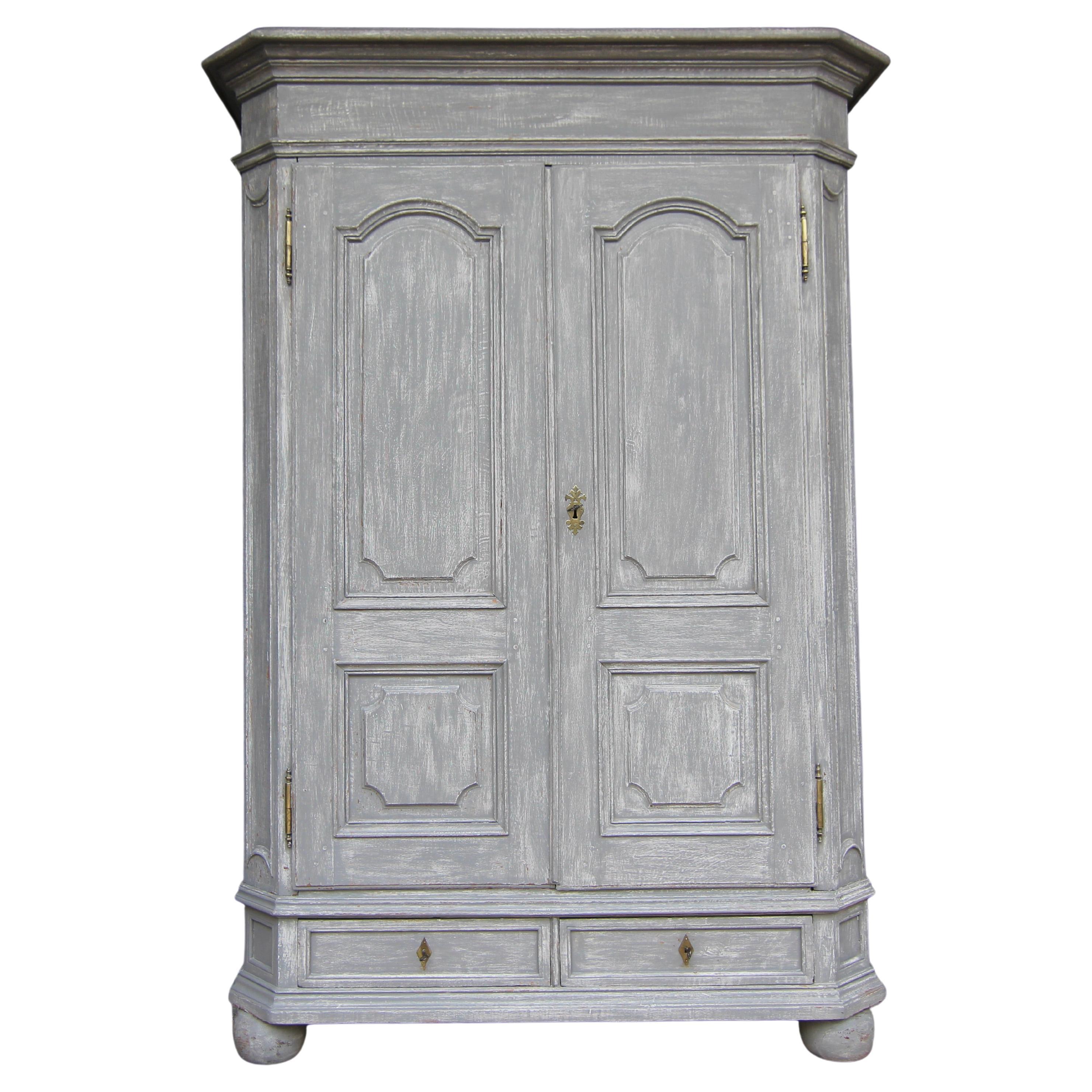 Early 19th Century German Provincial Painted Cabinet