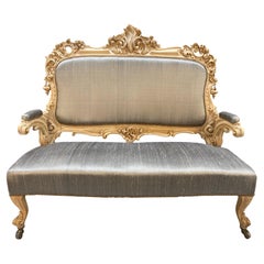Antique Early 19th Century German Settee In The Rococo Taste