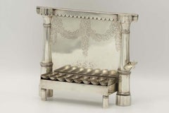 18th Century Habsburg Empire Silver Hanukkah Lamp Menorah