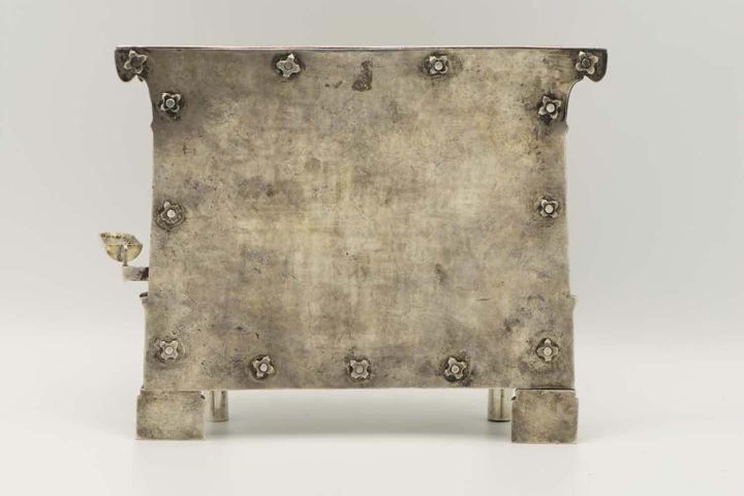 18th Century Habsburg Empire Silver Hanukkah Lamp Menorah In Good Condition In New York, NY