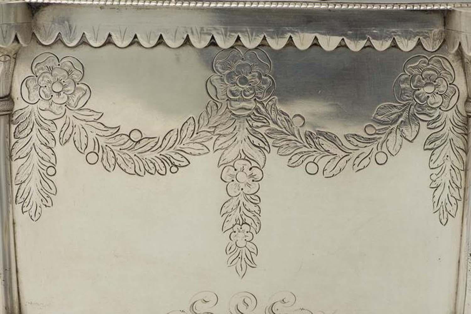 18th Century Habsburg Empire Silver Hanukkah Lamp Menorah 1