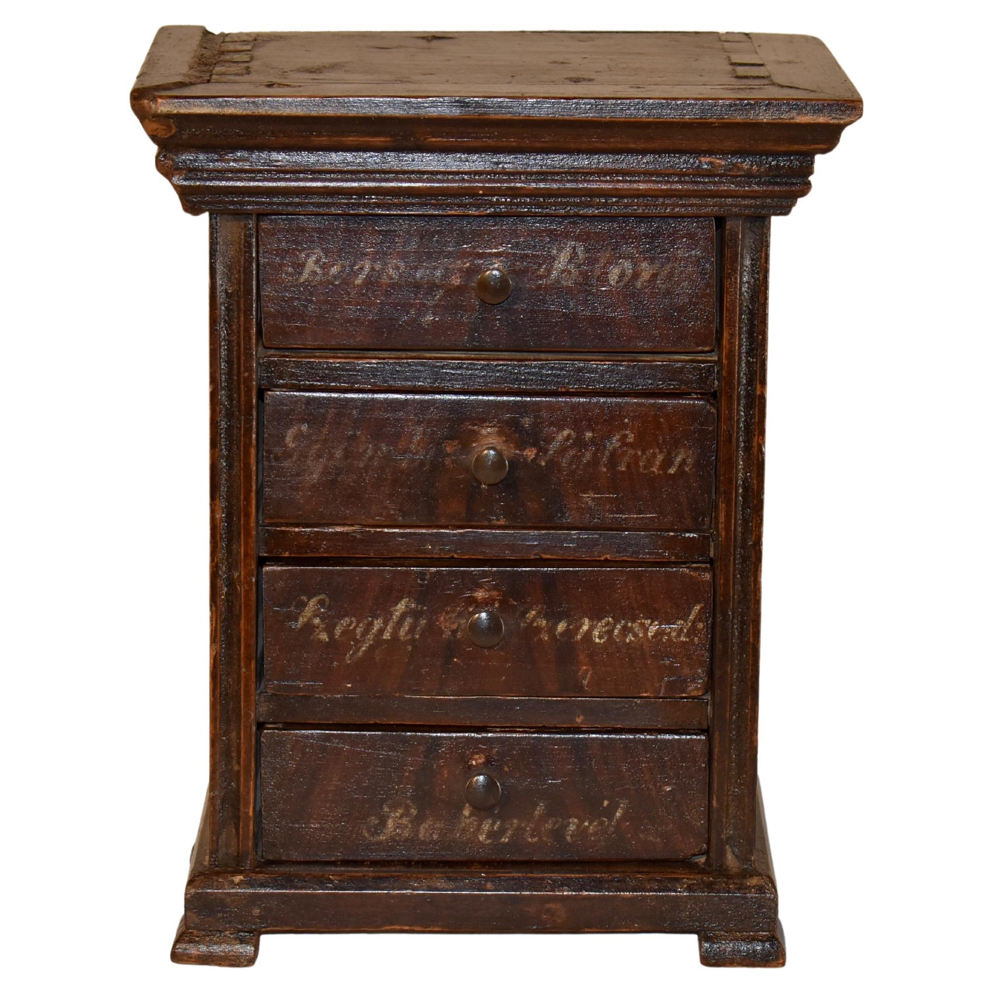 Early 19th Century German Spice Cabinet For Sale