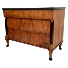 Antique Early 19th Century German Brown Walnut Biedermeier Chests of Drawers, circa 1820