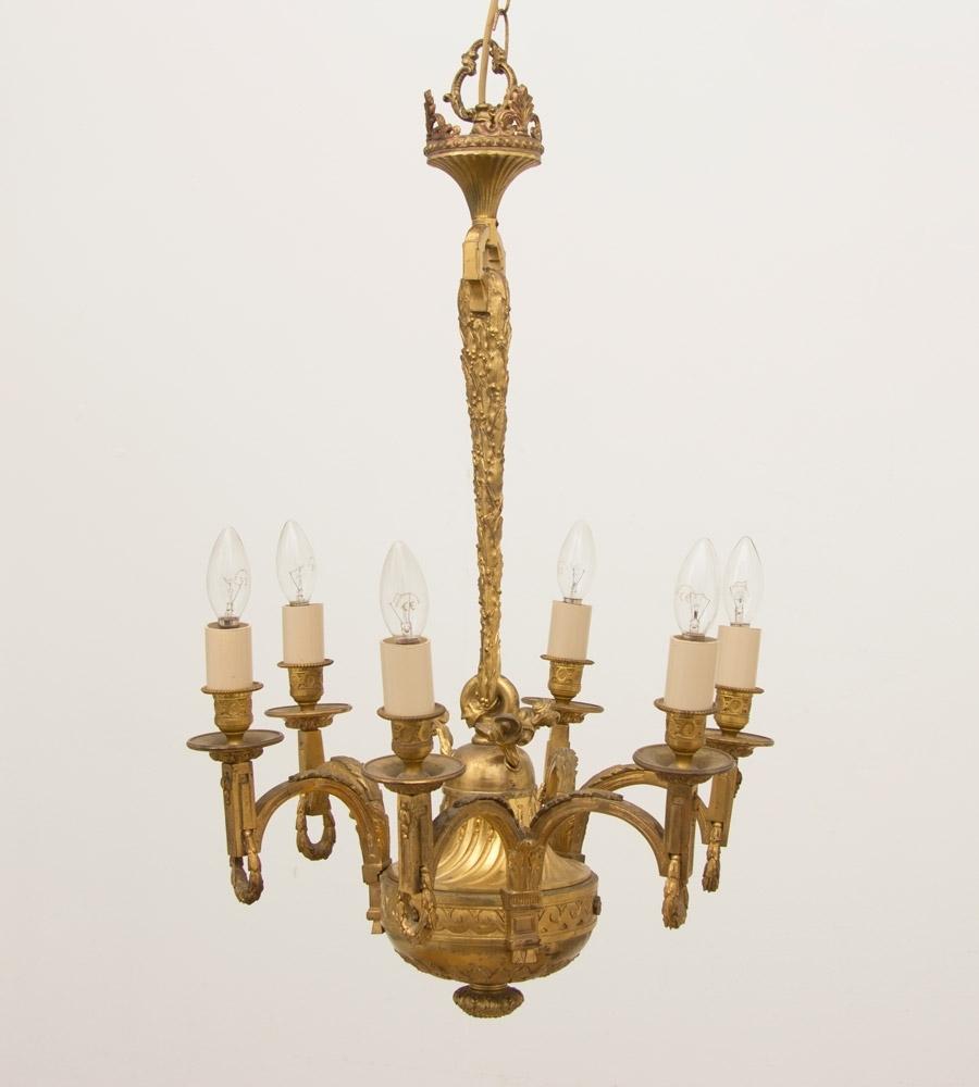 British Early 19th Century Gilded and Brass Centre Light For Sale