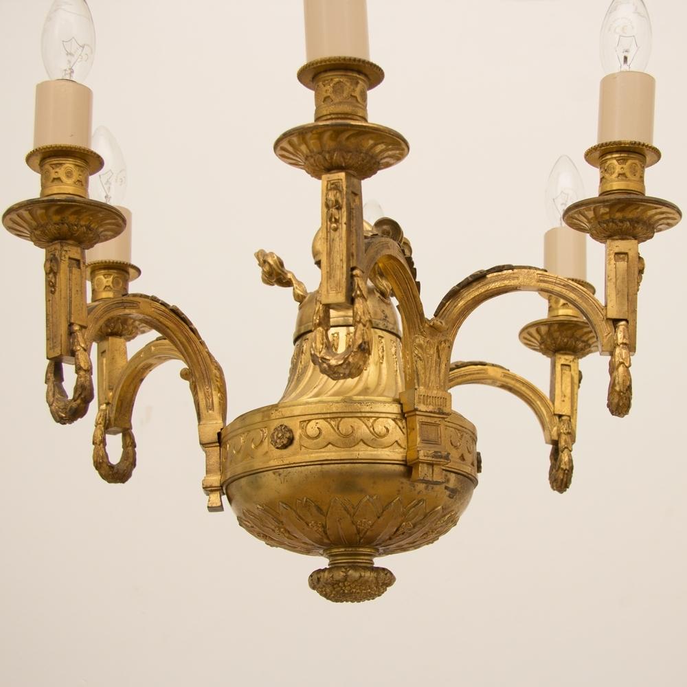 Early 19th Century Gilded and Brass Centre Light In Good Condition For Sale In London, Greenwich