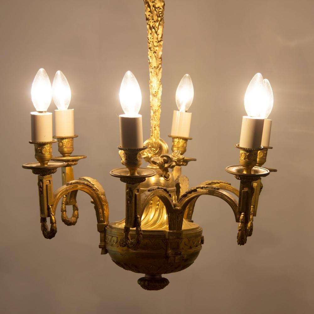 Early 19th Century Gilded and Brass Centre Light For Sale 2