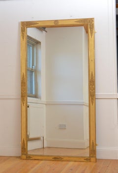 Early 19th Century Gilded Leaner Mirror H201cm