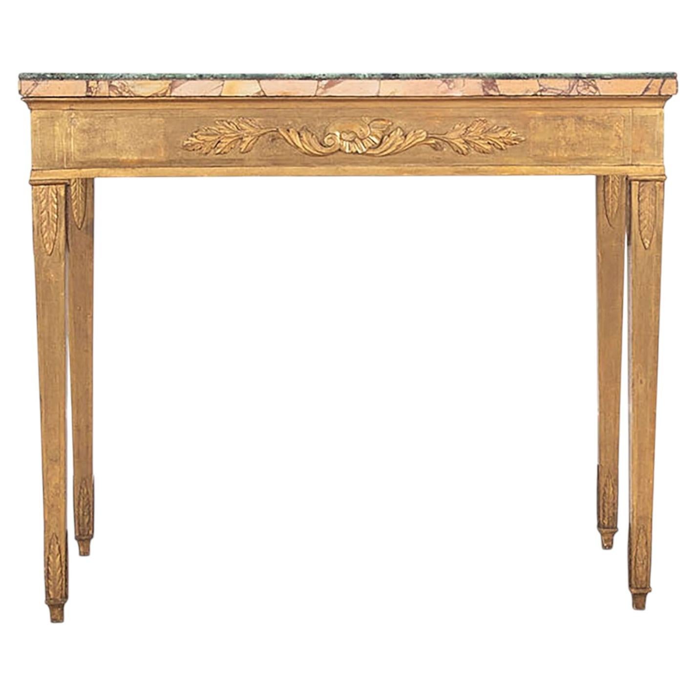 Early 19th Century Gilded Neo Classical Console Table