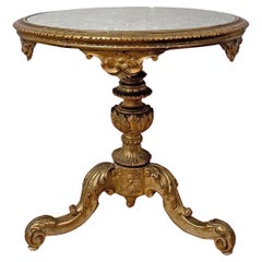 Antique EARLY 19th CENTURY GILDED WOOD TEA TABLE 