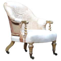 Early 19th Century Gilt Armchair by Miles & Edwards, C Hindley & Sons, c 1845