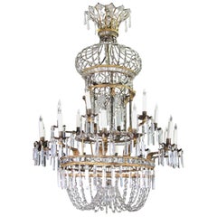 Early 19th Century Gilt Bronze and Crystal Chandelier