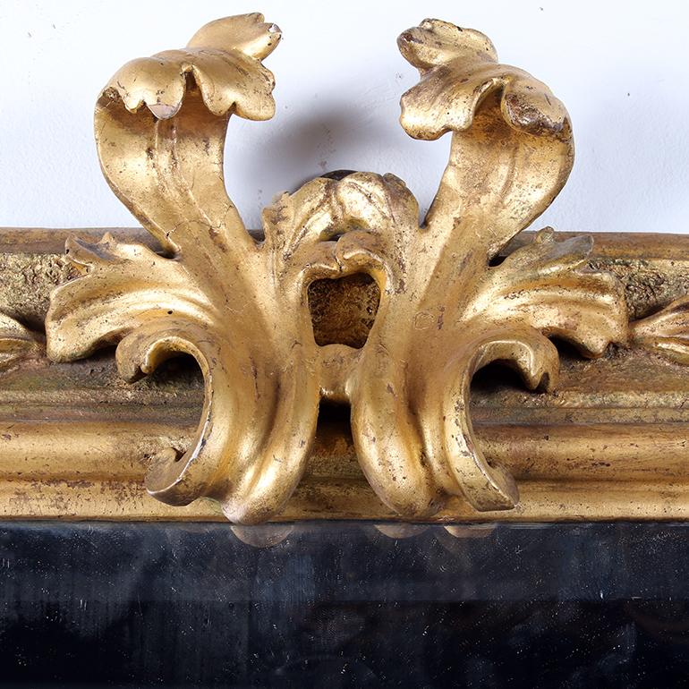 French Early 19th Century Gilt Carved Mirror from Paris For Sale