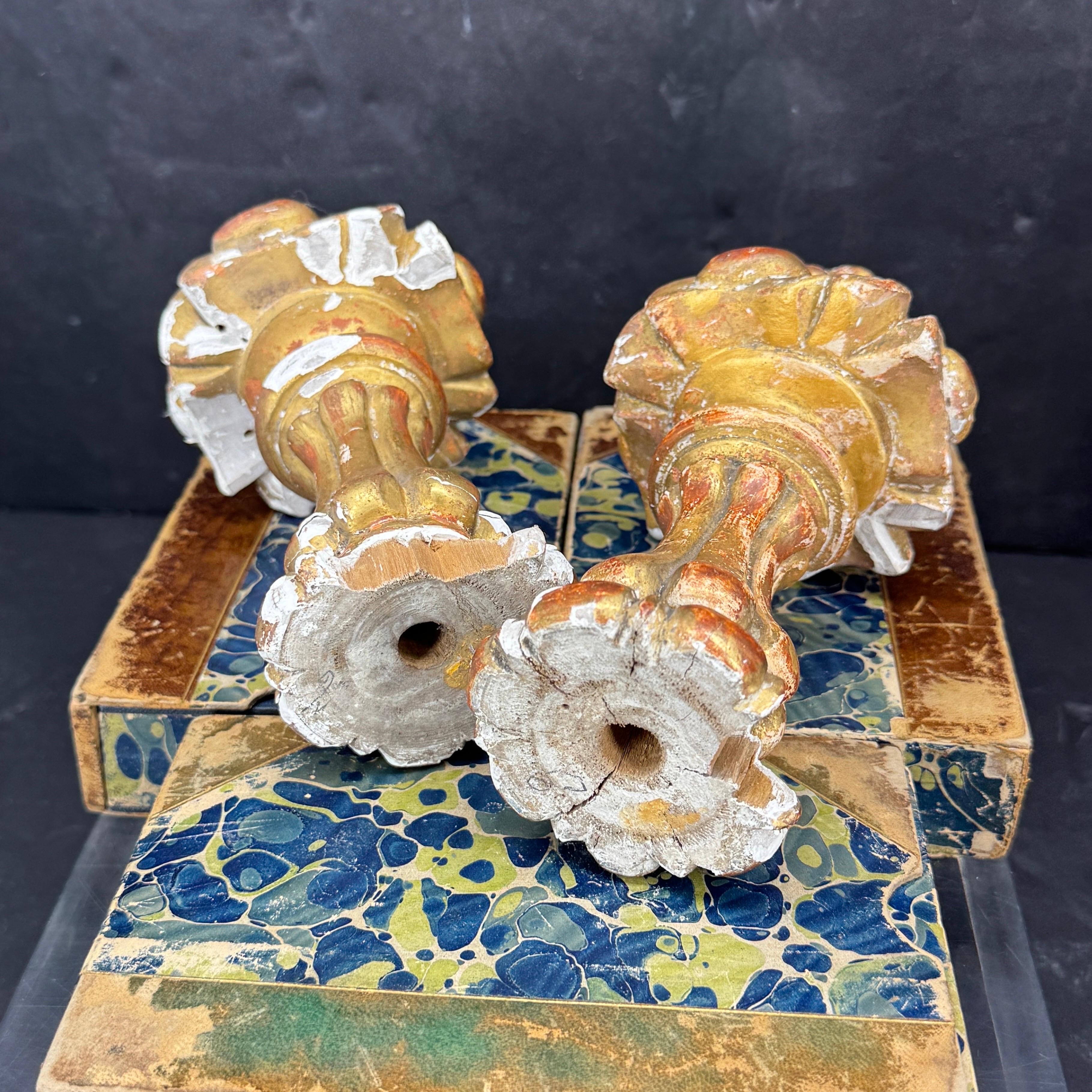 French Early 19th Century Gilt Fragments Architectural Sculptures, France For Sale