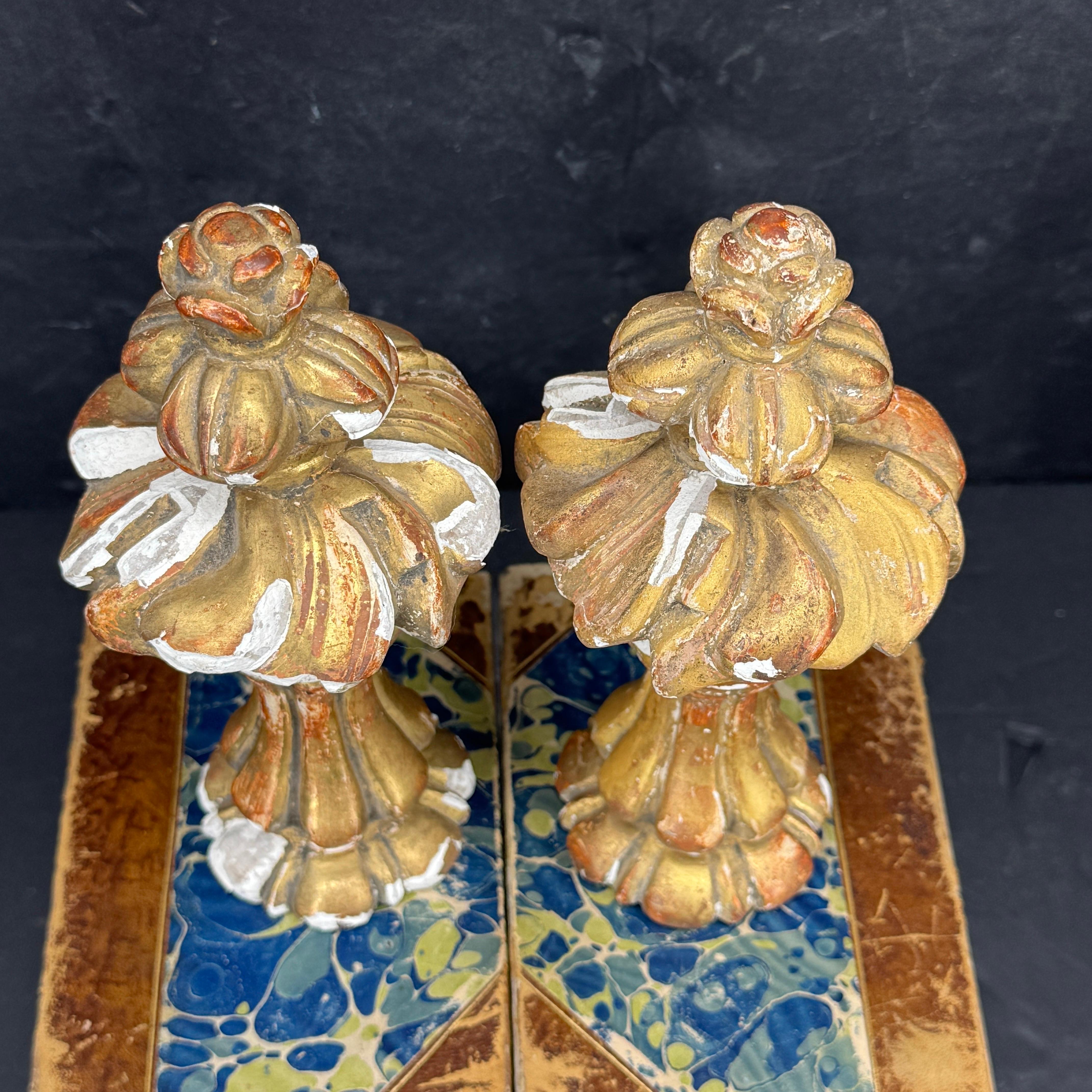 Early 19th Century Gilt Fragments Architectural Sculptures, France For Sale 1