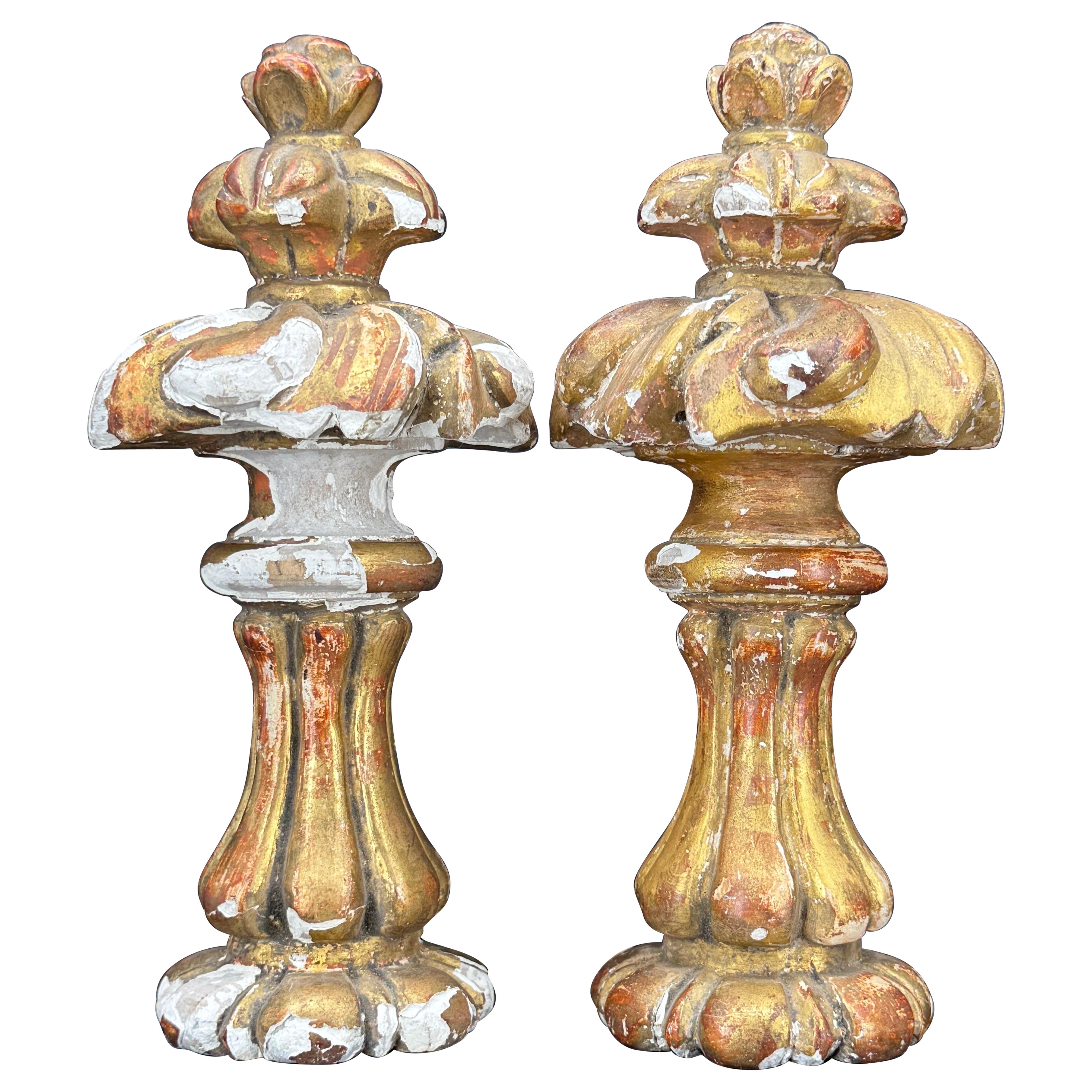 Early 19th Century Gilt Fragments Architectural Sculptures, France