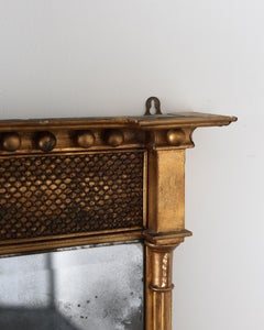 Early 19th-century Gilt Frame Mirror With Mercury Bevelled Plate