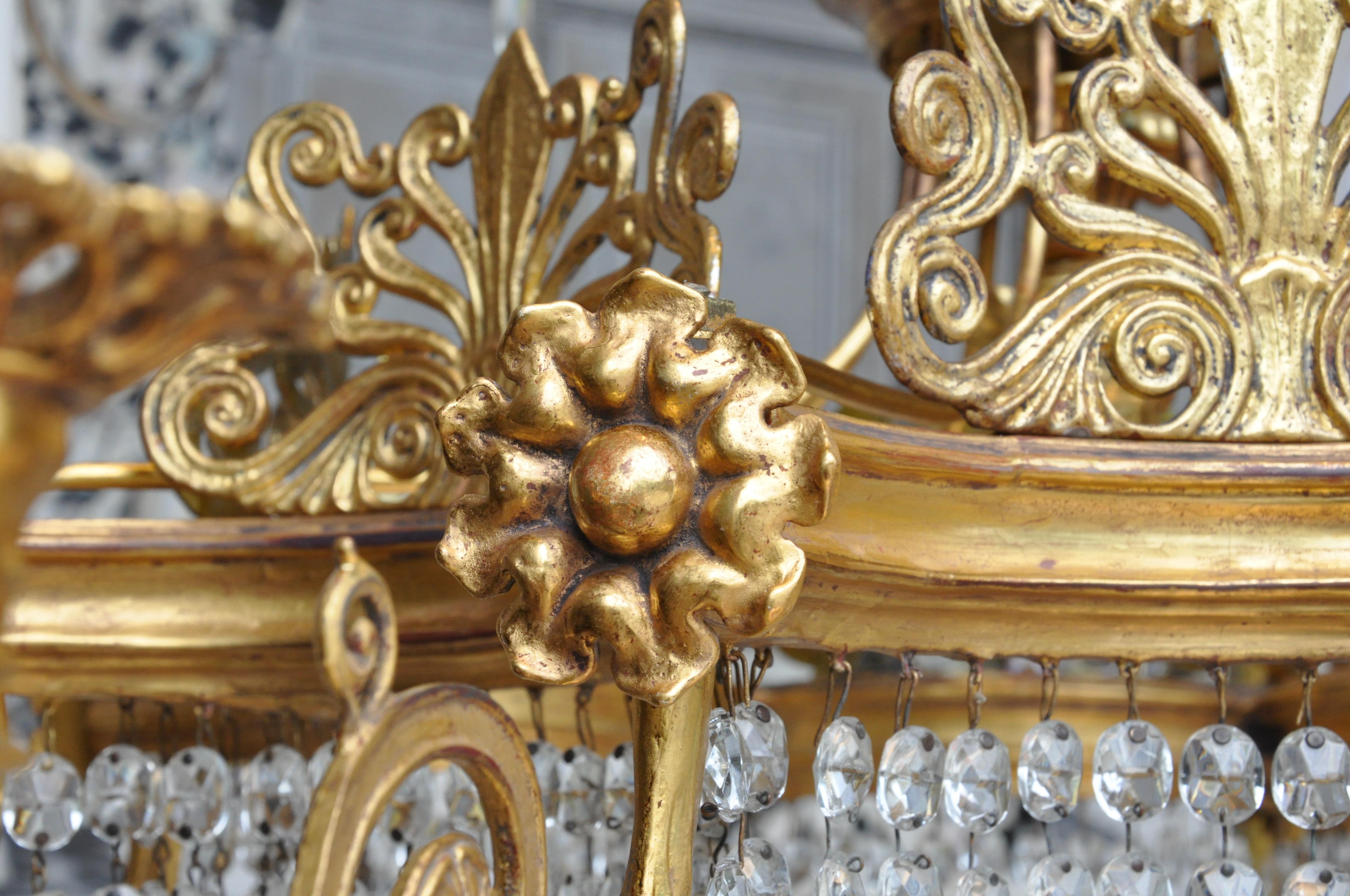 Early 19th Century Gilt Neoclassical Chandelier by Schinkel 1