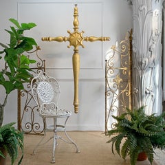 Early 19th Century Giltwood and Gesso Large Italian Religious Cross