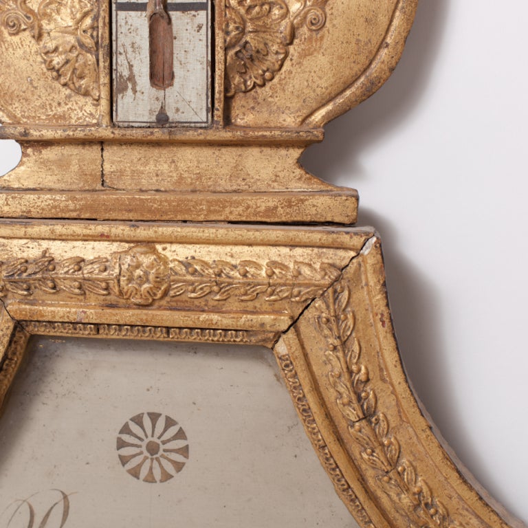 Directoire Early 19th Century Giltwood Barometer 