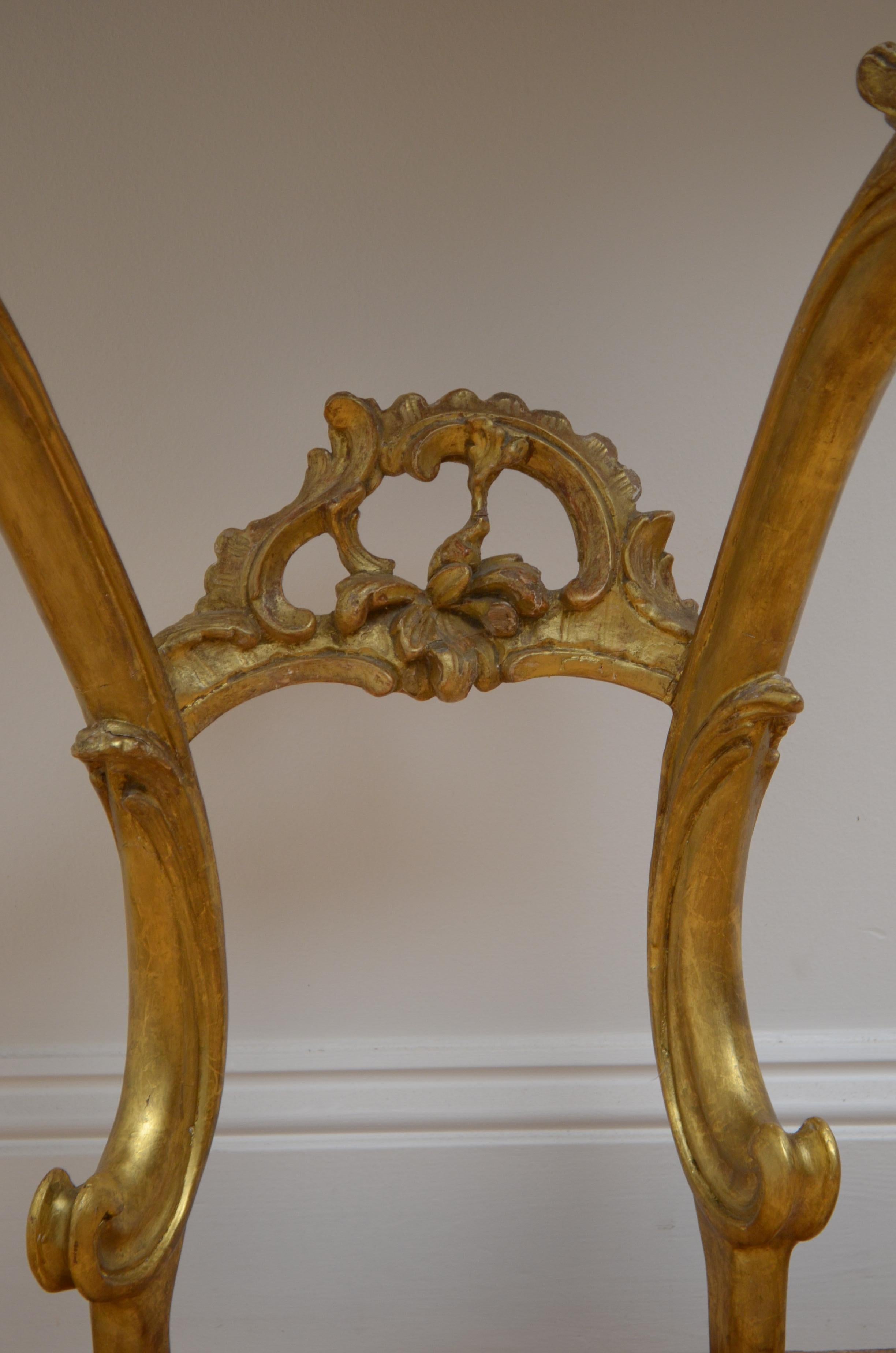 Early 19th Century Giltwood Console Table Hall Table For Sale 8