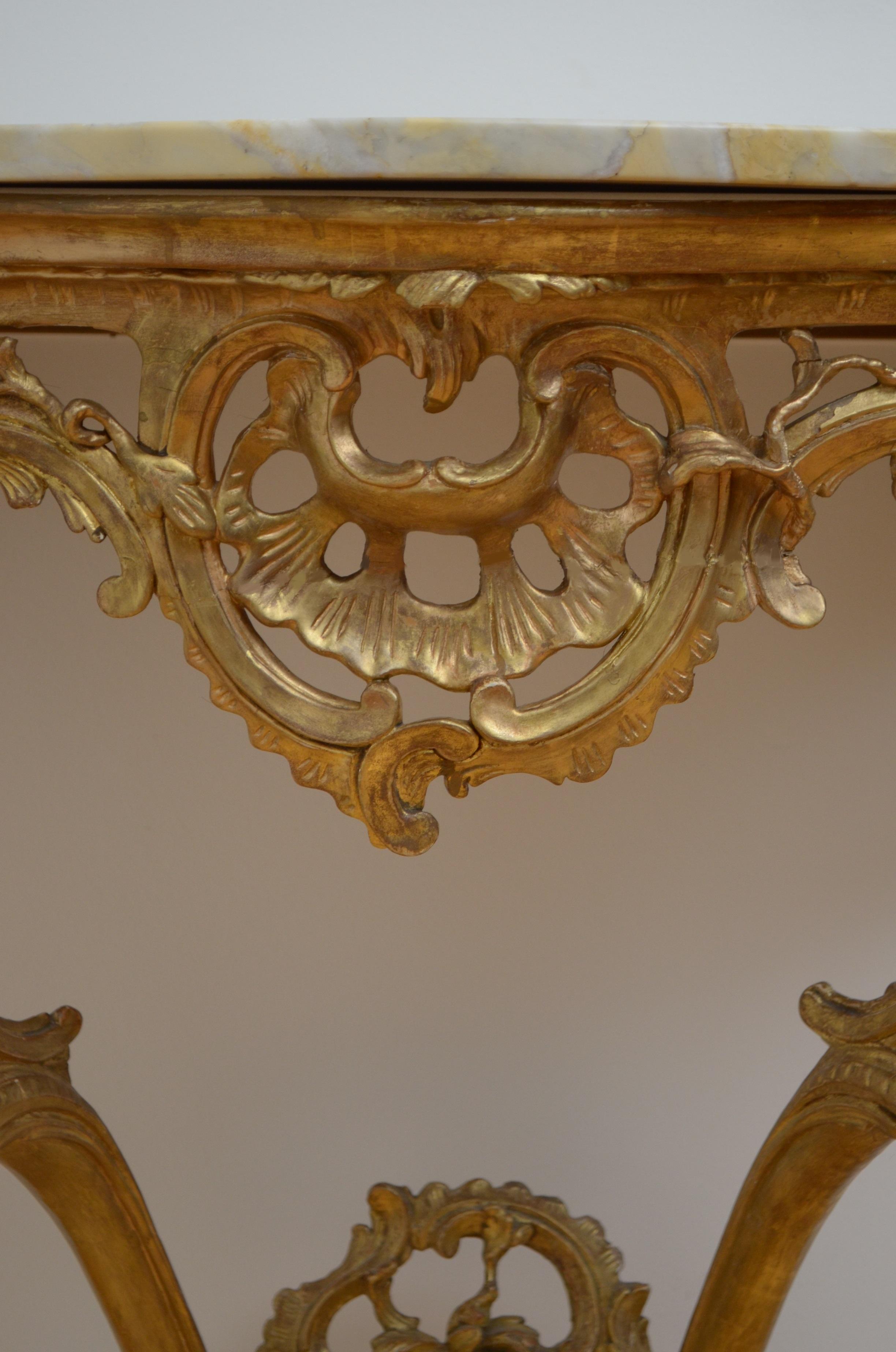 Early 19th Century Giltwood Console Table Hall Table 1
