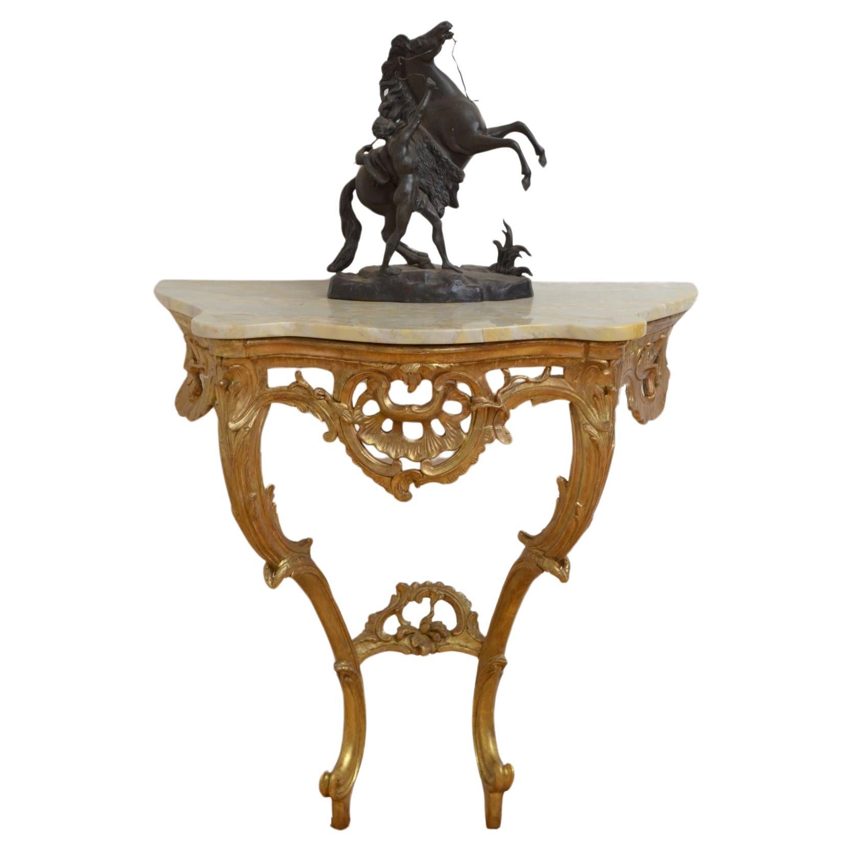 Early 19th Century Giltwood Console Table Hall Table For Sale